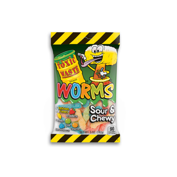 Toxic Waste Worms Sour & Chewy 142g