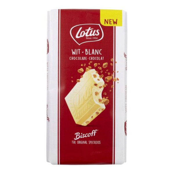 Lotus Bischoff Crunchy White Chocolate 180g