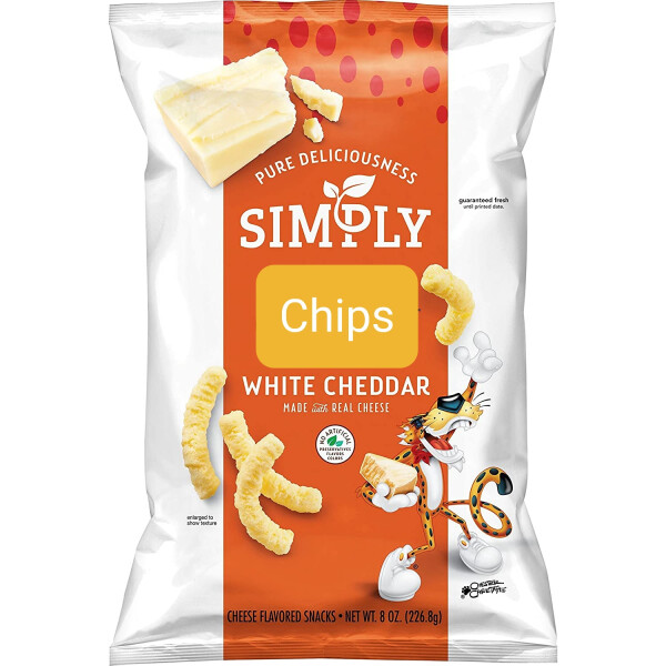 White Cheddar Chips 226.8g MHD 31.03.23