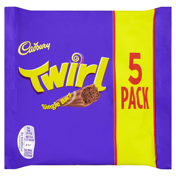 Cadbury Twirl Single Bars 5 Pack