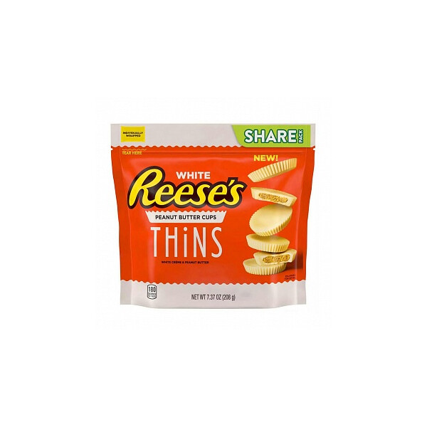 Reeses Peanut Butter Cups Thins White 208g
