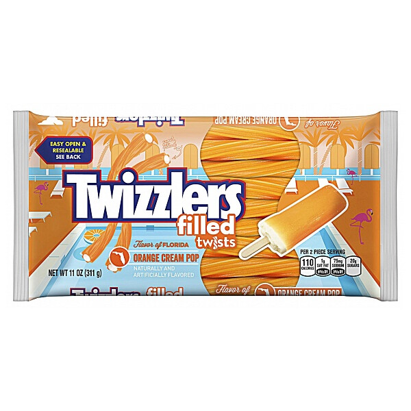 Twizzlers Orange Cream Pop Filled Twists 311g