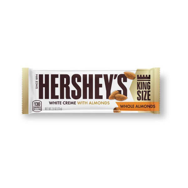 Hershey´s White with whole Almonds  Kingsize 74g
