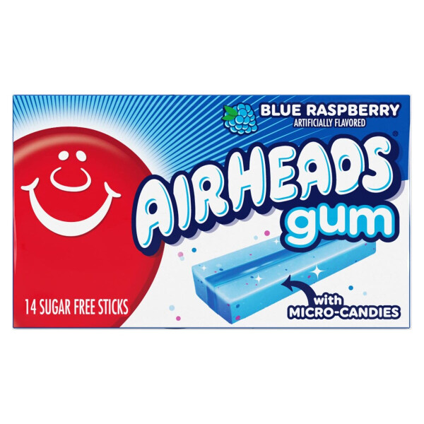 Airheads Blue Raspberry Gum 33g