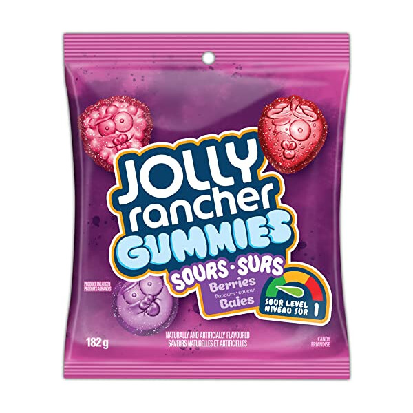 Jolly Rancher Gummi Sours berries 182g
