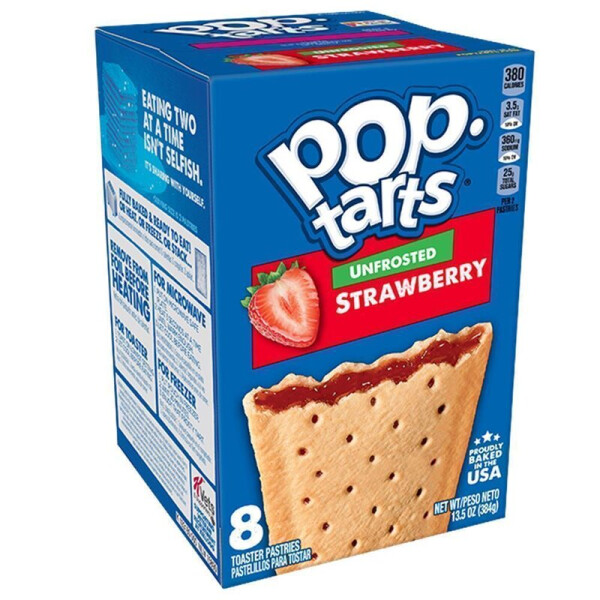 Pop-Tarts unfrosted Strawberry 384g(MHD:31.08.23)