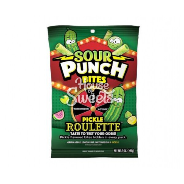 Sour Punch Bites Pickle Roulette 140g